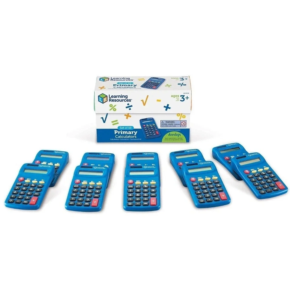 Learning Resources Set of 10 Primary Basic Calculator PreK+ Math Ages 3+ LER0038